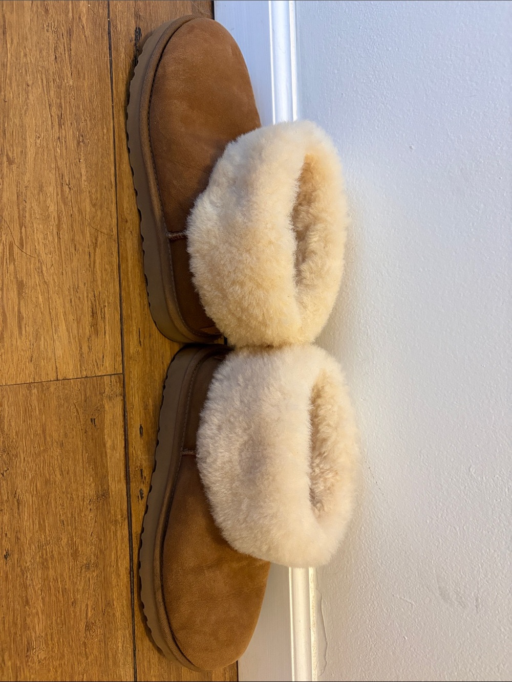 UGG Women’s Chestnut Suede Shearling-Lined Slippers